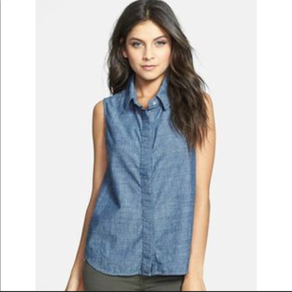 rag & bone chambray top Size Small - Picture 1 of 8